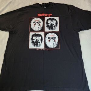 Friday the 13th Black Graphic Tee Jason Voorhees Size 3XL